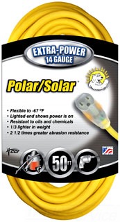 Picture of Coleman Cable 01488-00-02 Electrical Extension Cord - Yellow