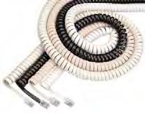 Picture of Curley Cord L-H4DU-25-WH Handset Cord - White&#44; 25 ft.