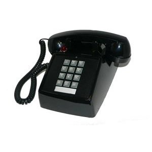 Picture of Cortelco 250000-VBA-27M Traditional Desk Phone With Message Waiting - Black