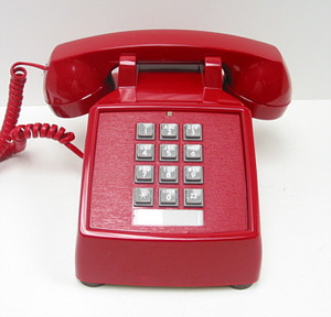 Picture of Cortelco 250047-VBA-20MD Single Line Desk Telephone - Red