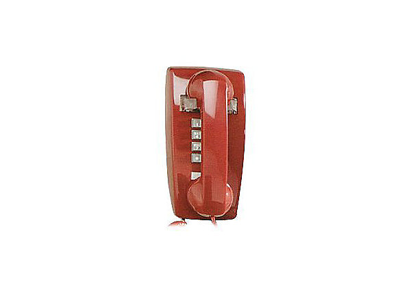 Picture of Cortelco 255447-VBA-20M Single-Line Wall Phone - Red