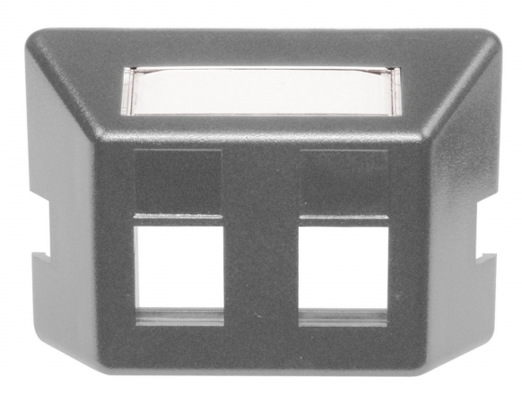 Picture of Hubbell FP2GY Furniture Plate - 2-Port&#44; Gray