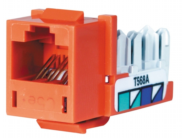 HXJ5EOR Speedgaina Category 5e Jack Universal Orange