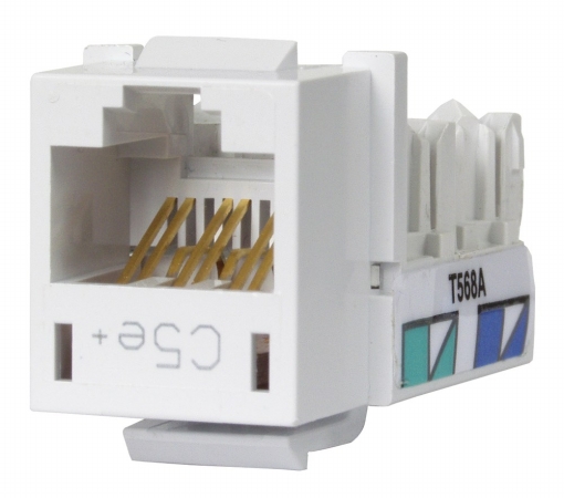 HXJ5EW Speedgaina Category 5e Jack Universal Universal White