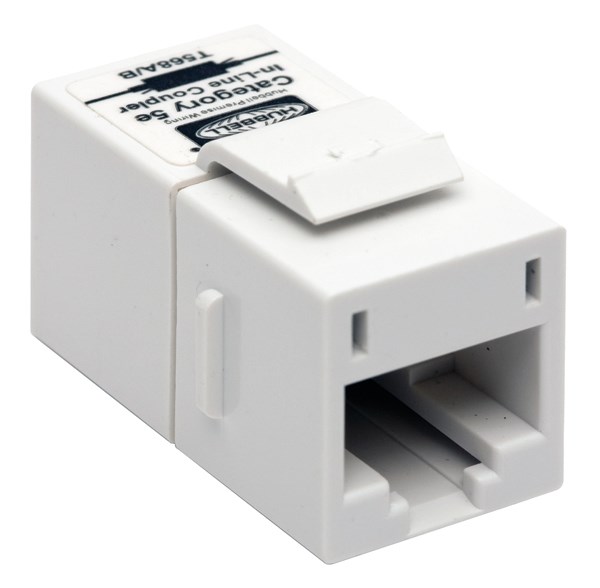 AV Connector Inline Keystone Coupler Category 5E Telco Ivory