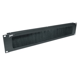 BR 2RU Brush Grommet Cable Pass-Through Panel