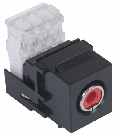 AV Connector - 110 Punch Down - Black, Red Insulator