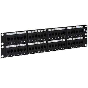Picture of ICC ICMPP48CP5 Cat 5E 48-Port Feed-Through Patch Panel&#44; 2 RMS