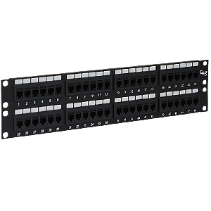 Picture of ICC ICMPP48CP6 Cat 6 48-Port Feed-Through Patch Panel&#44; 2 RMS
