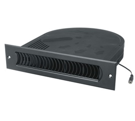 Quiet-Cool Cabinet Cooler - 50 CFM - 2.8" Height x 10.6" Width x 10.2" Depth - Black