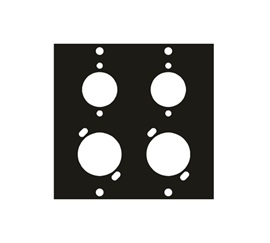 Products COMBO4 Ucp Module, Four Mixed Gender Xlr Punchouts