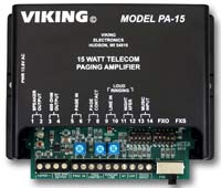 Picture of Viking Electronics PA-15 15 Watt Paging Amp With Background Music And Loud Ringing