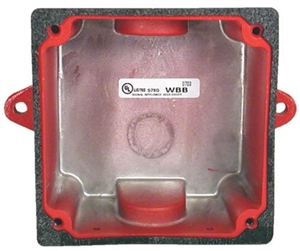 Picture of Wheelock WBB-R-1-2T-1-2B Weather-Resistant Back Box - Red