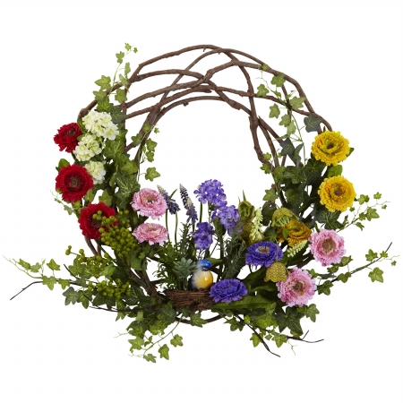 22 in. Spring Floral Wreath -  Dare2Decor, DA2623389