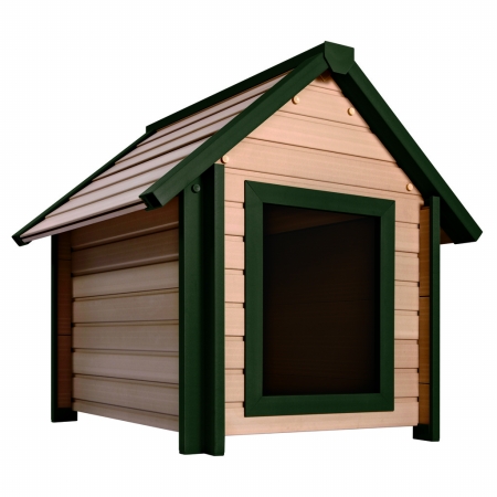 Picture of New Age Pet ECOH203JMB-GN ecoFLEX Outdoor Rustic Lodge Style Dog House - Jumbo