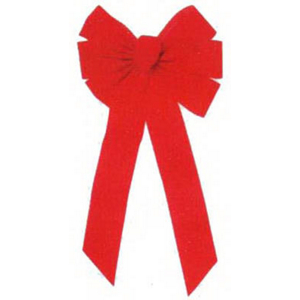 Trims 6072 Ace Velvet Red Glitter Bow- 12 in.