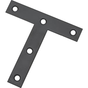 4 in. H X 0.07 in. W X 4 in. L Black Steel T-Plate