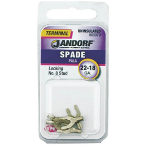 Specialty Hardw 60979 Unisulated Spade Terminal - 22-18 ga., 8 in. Stud
