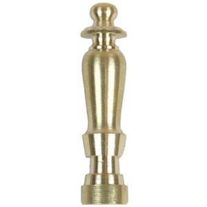 Specialty Hardw 60100 Solid Brass Lamp Finial - Spindle- 2 in.