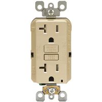 Mfg R01-GFTR2-0KI 20A Self-Test Tamper Resistant GFCI Outlet, Ivory