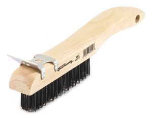 Industries Inc 70512 Wire Scratch Brush With Scraper, Steel & Wood Shoe Handle -  Forney, FO387971