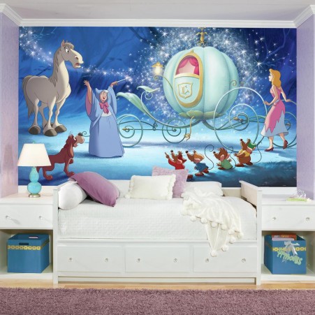 Picture of Roommates JL1374M 6 x 10.5 ft. Disney Princess Cinderella - Carriage XL Wallpaper Mural