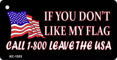 KC-1533 Leave The USA Novelty Key Chain
