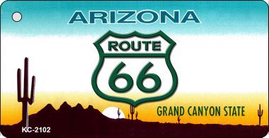 KC-2102 Arizona Shield Route 66 Novelty Key Chain