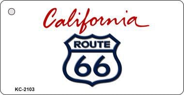 SMART BLONDE California Shield Route 66 Novelty Aluminum Key Chain KC-2103