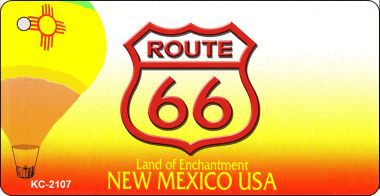 KC-2107 New Mexico Shield Route 66 Novelty Key Chain