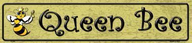 SMART BLONDE Queen Bee Gold Novelty Metal Small Street Sign K-354
