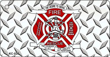 KC-020 Fire Rescue Diamond Novelty Key Chain