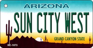 SMART BLONDE Sun City West Arizona Novelty Aluminum Key Chain KC-1037