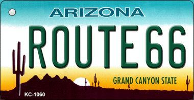 KC-1060 Route 66 Arizona Background Novelty Key Chain