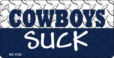 KC-1132 Cowboys Suck Novelty Key Chain