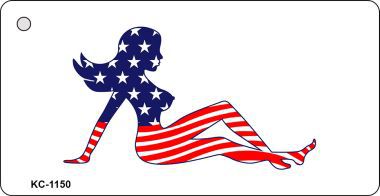 KC-1150 Flag Silhouette Novelty Key Chain