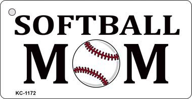 KC-1172 Softball Mom Novelty Key Chain