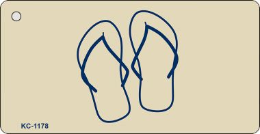 KC-1178 Flip Flops Novelty Key Chain