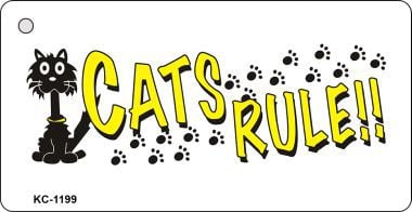 KC-1199 Cats Rule Novelty Key Chain