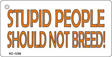 KC-1236 Stupid People Novelty Key Chain