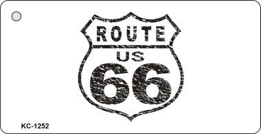KC-1252 Route 66 Distressed Novelty Key Chain