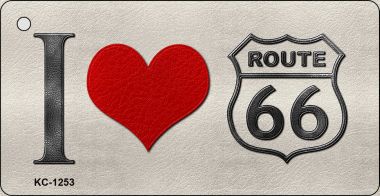 KC-1253 I Love Route 66 Novelty Key Chain