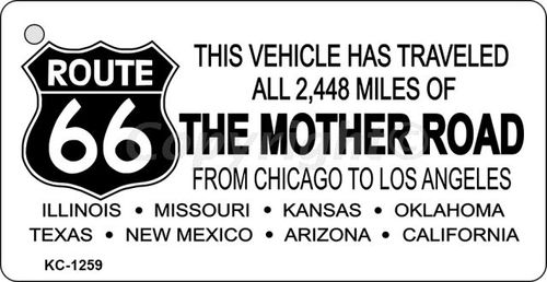 KC-1259 Route 66 Mother Road Novelty Key Chain