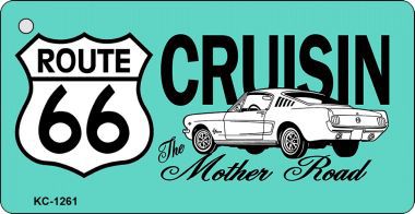 KC-1261 Cruisin Route 66 Novelty Metal Key Chain