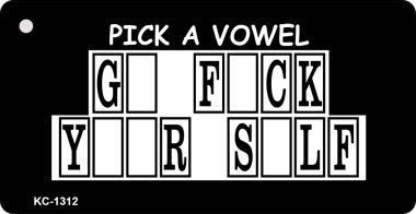 KC-1312 Pick A Vowel Novelty Key Chain