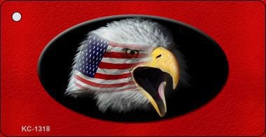 KC-1318 Eagle Head Red Novelty Key Chain