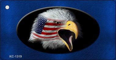 KC-1319 Eagle Head Blue Novelty Key Chain