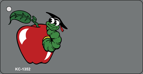 SMART BLONDE Teachers Apple Offset Novelty Aluminum Key Chain KC-1352