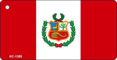 KC-1399 Peru Flag Novelty Key Chain