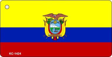SMART BLONDE Ecuador Flag Novelty Aluminum Key Chain KC-1424